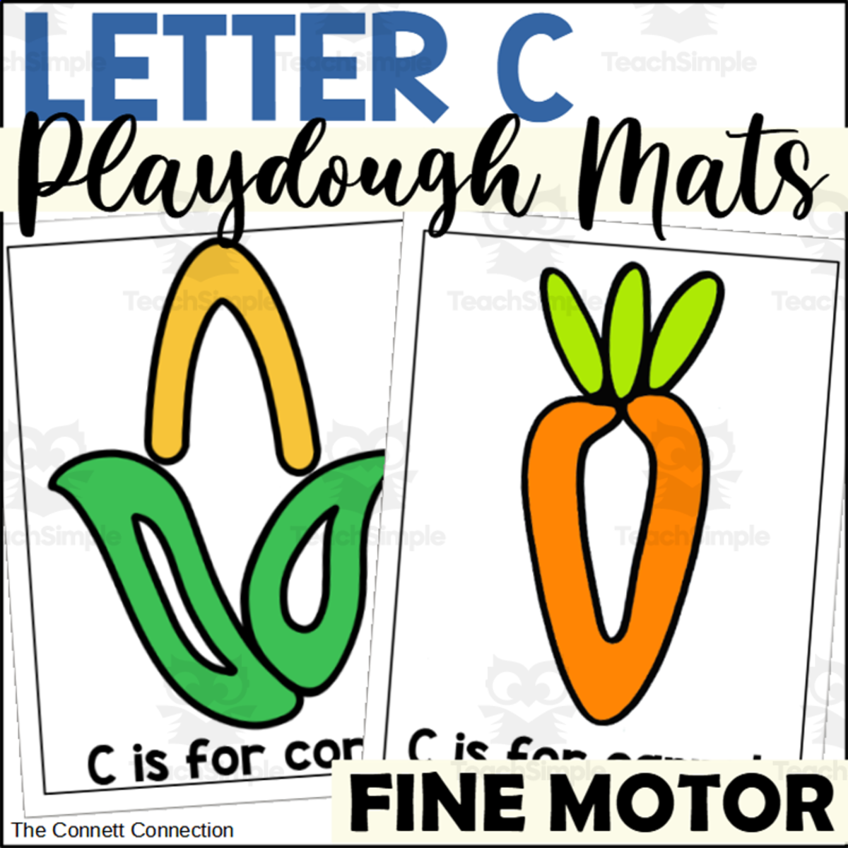 An educational teaching resource from The Connett Connection entitled Letter C Playdough Mats downloadable at Teach Simple.