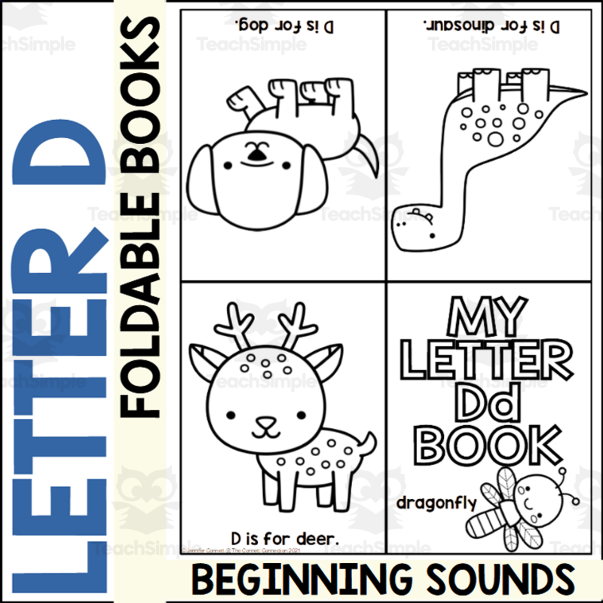 An educational teaching resource from The Connett Connection entitled Letter D Mini Alphabet Book downloadable at Teach Simple.