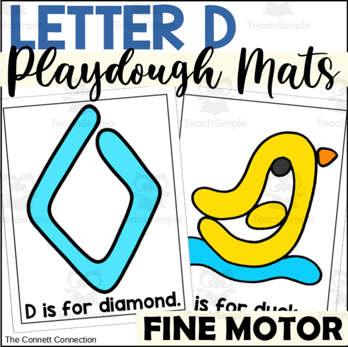 An educational teaching resource from The Connett Connection entitled Letter D Playdough Mats downloadable at Teach Simple.