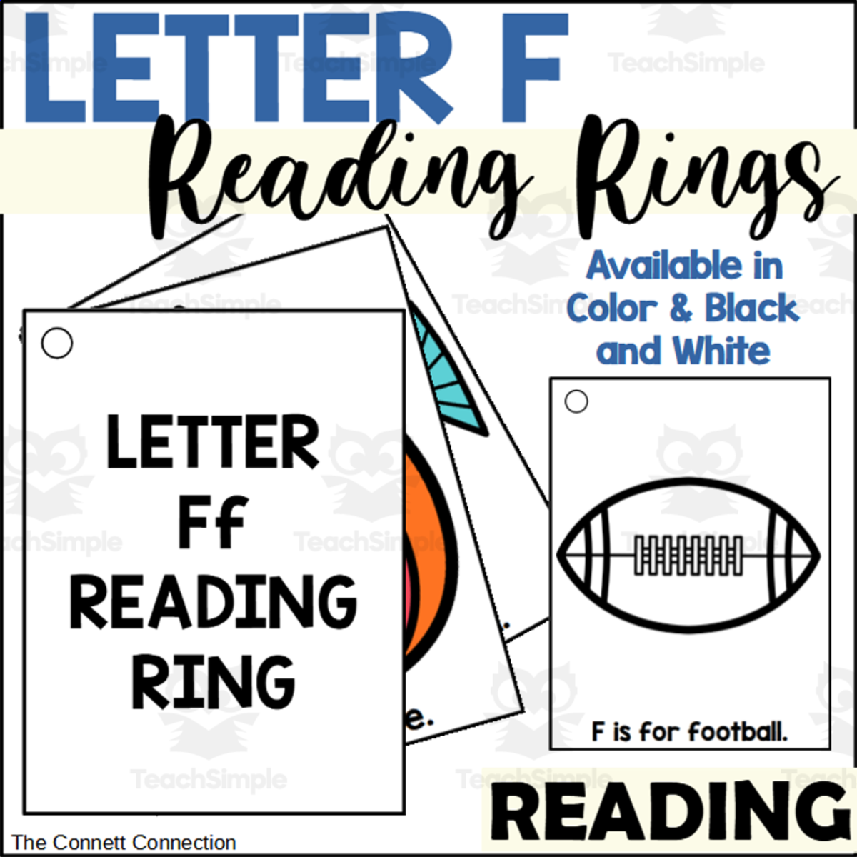 An educational teaching resource from The Connett Connection entitled Letter F Reading Rings downloadable at Teach Simple.