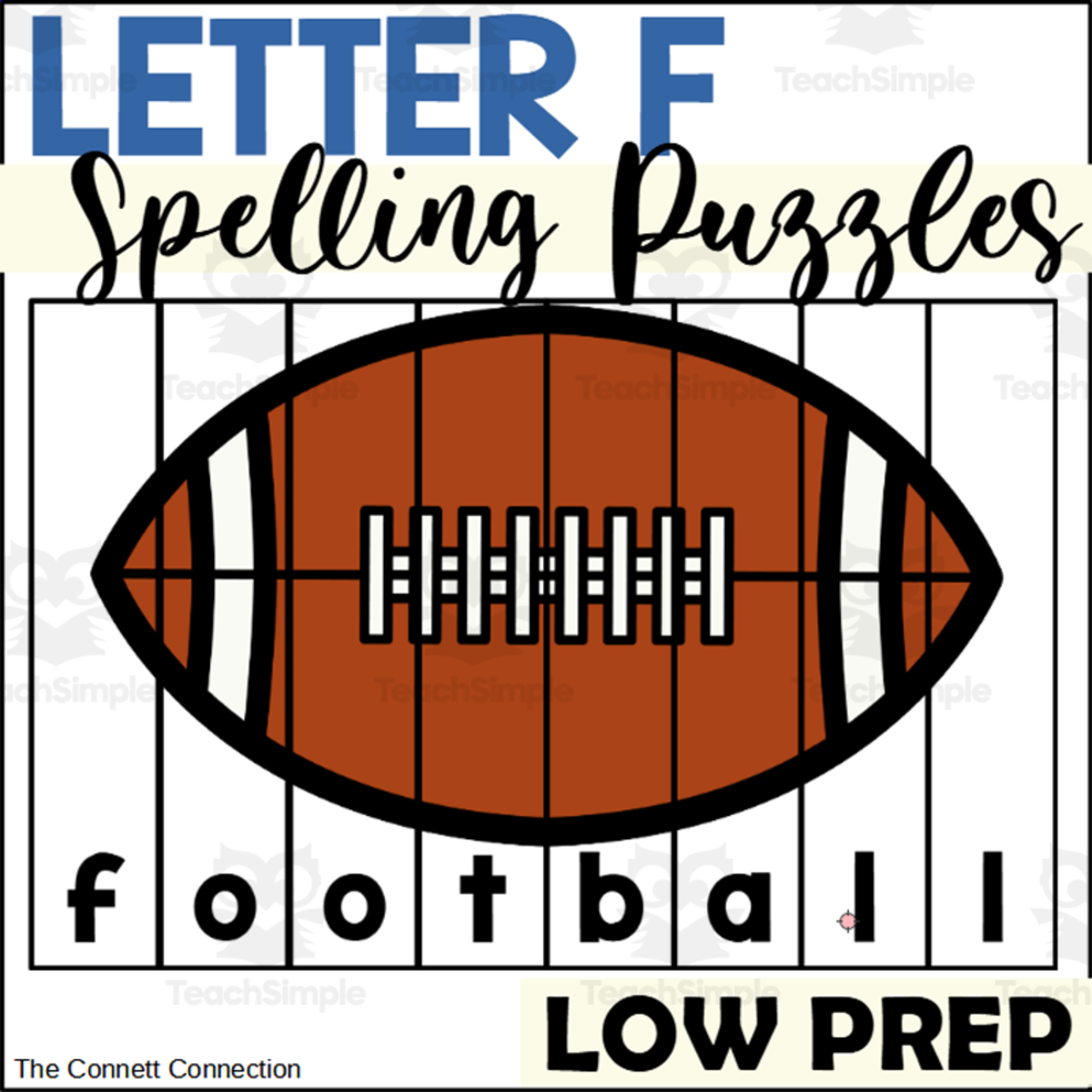 An educational teaching resource from The Connett Connection entitled Letter F Spelling Puzzles downloadable at Teach Simple.