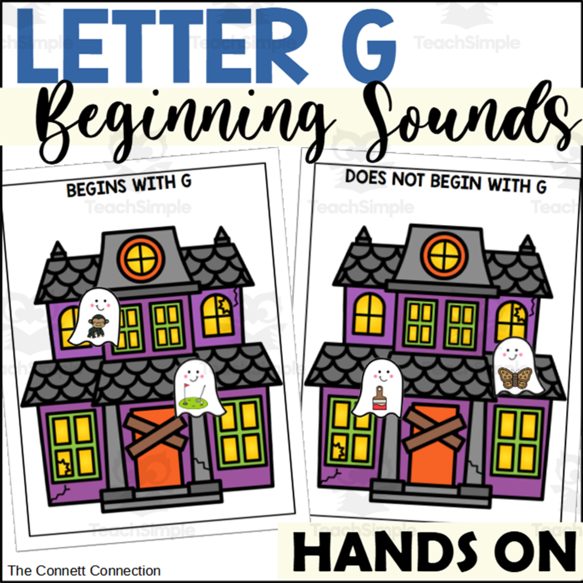 An educational teaching resource from The Connett Connection entitled Letter G Beginning Sound Sort downloadable at Teach Simple.