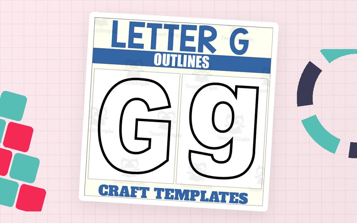 An educational teaching resource from The Connett Connection entitled Letter G Outlines for Alphabet Crafts downloadable at Teach Simple.