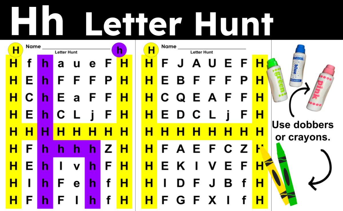 An educational teaching resource from CraftEdPrints entitled Letter H Activities downloadable at Teach Simple.