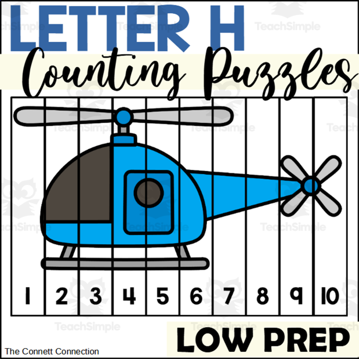 An educational teaching resource from The Connett Connection entitled Letter H Counting to 10 Puzzles downloadable at Teach Simple.