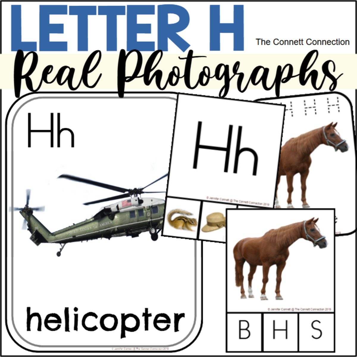 An educational teaching resource from The Connett Connection entitled Letter H Phonics and Writing Centers with Real Photographs downloadable at Teach Simple.