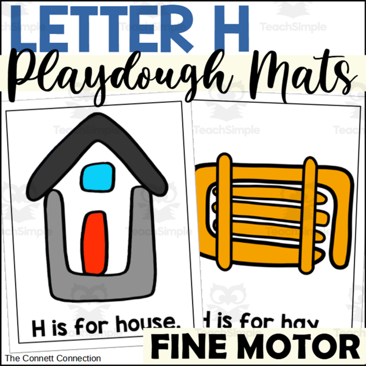 An educational teaching resource from The Connett Connection entitled Letter H Playdough Mats downloadable at Teach Simple.