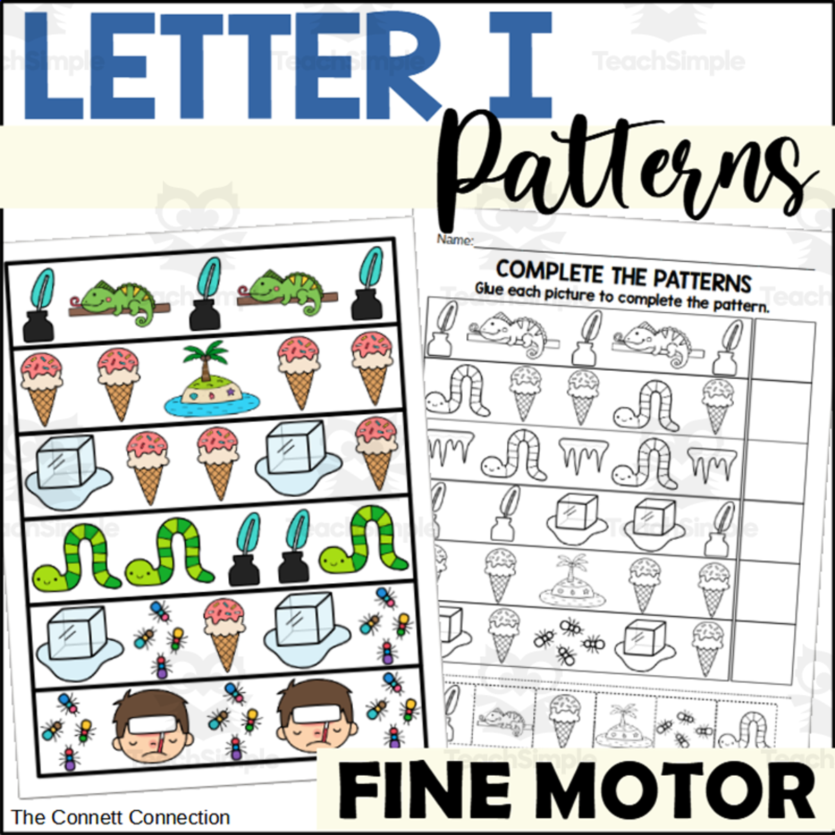 An educational teaching resource from The Connett Connection entitled Letter I Patterns downloadable at Teach Simple.