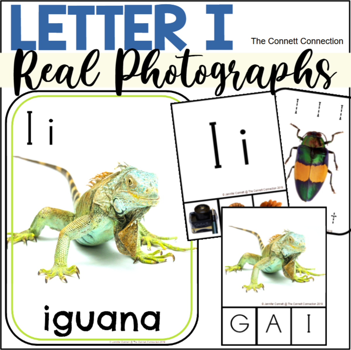 An educational teaching resource from The Connett Connection entitled Letter I Phonics and Writing Centers with Real Photographs downloadable at Teach Simple.