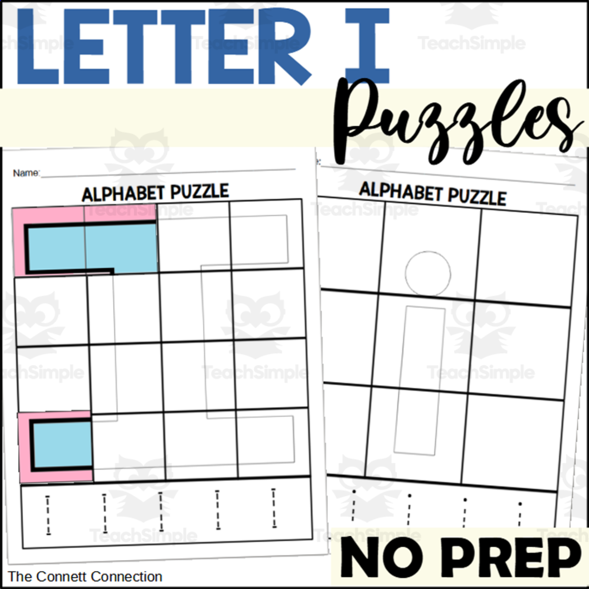 An educational teaching resource from The Connett Connection entitled Letter I Puzzles downloadable at Teach Simple.