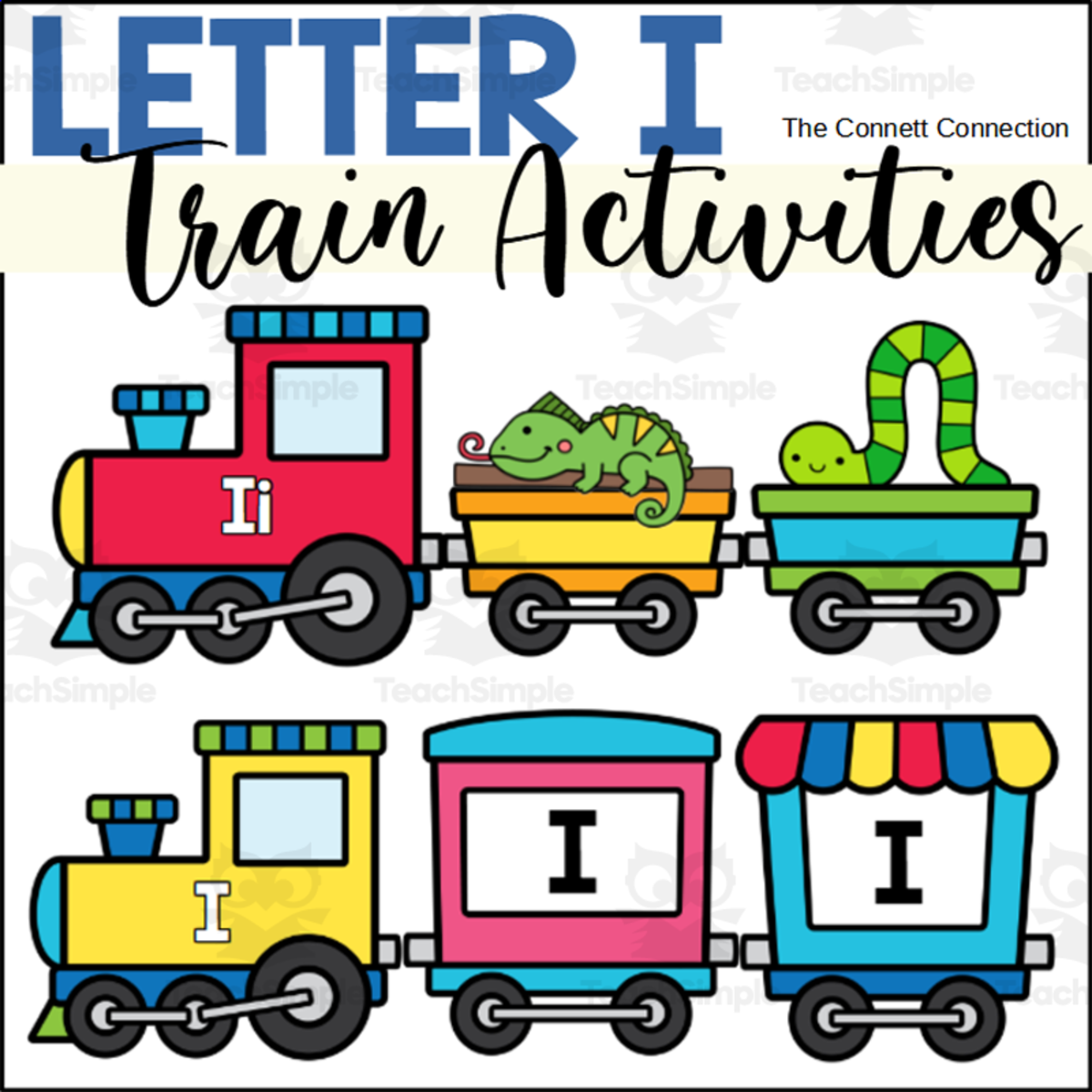 An educational teaching resource from The Connett Connection entitled Letter I Trains Worksheets and Centers downloadable at Teach Simple.