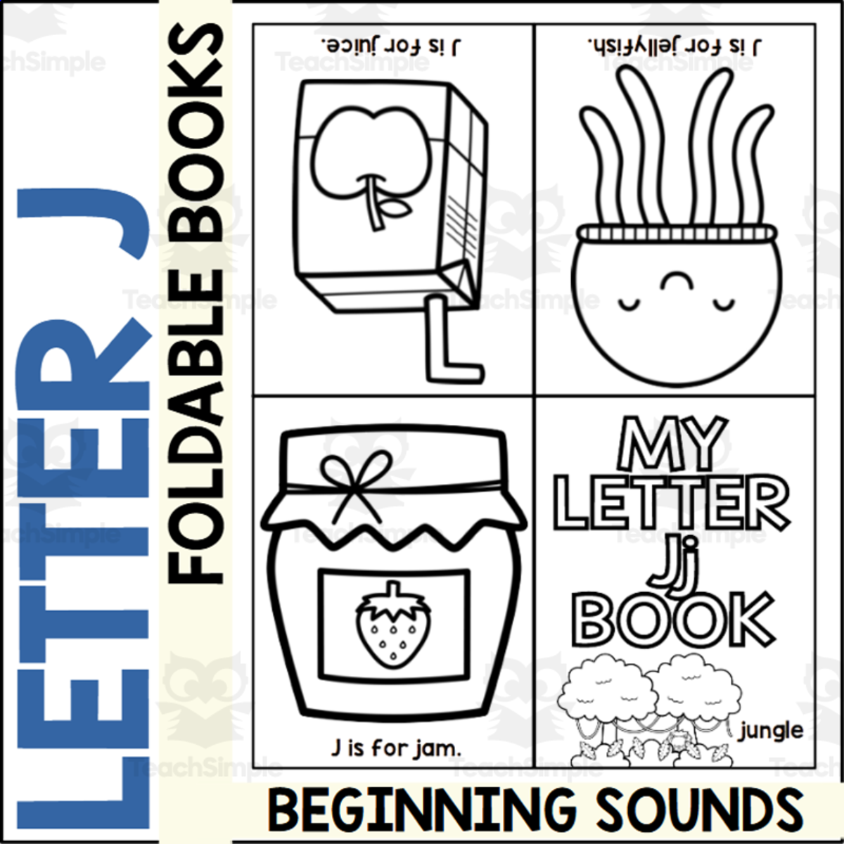 An educational teaching resource from The Connett Connection entitled Letter J Mini Alphabet Book downloadable at Teach Simple.