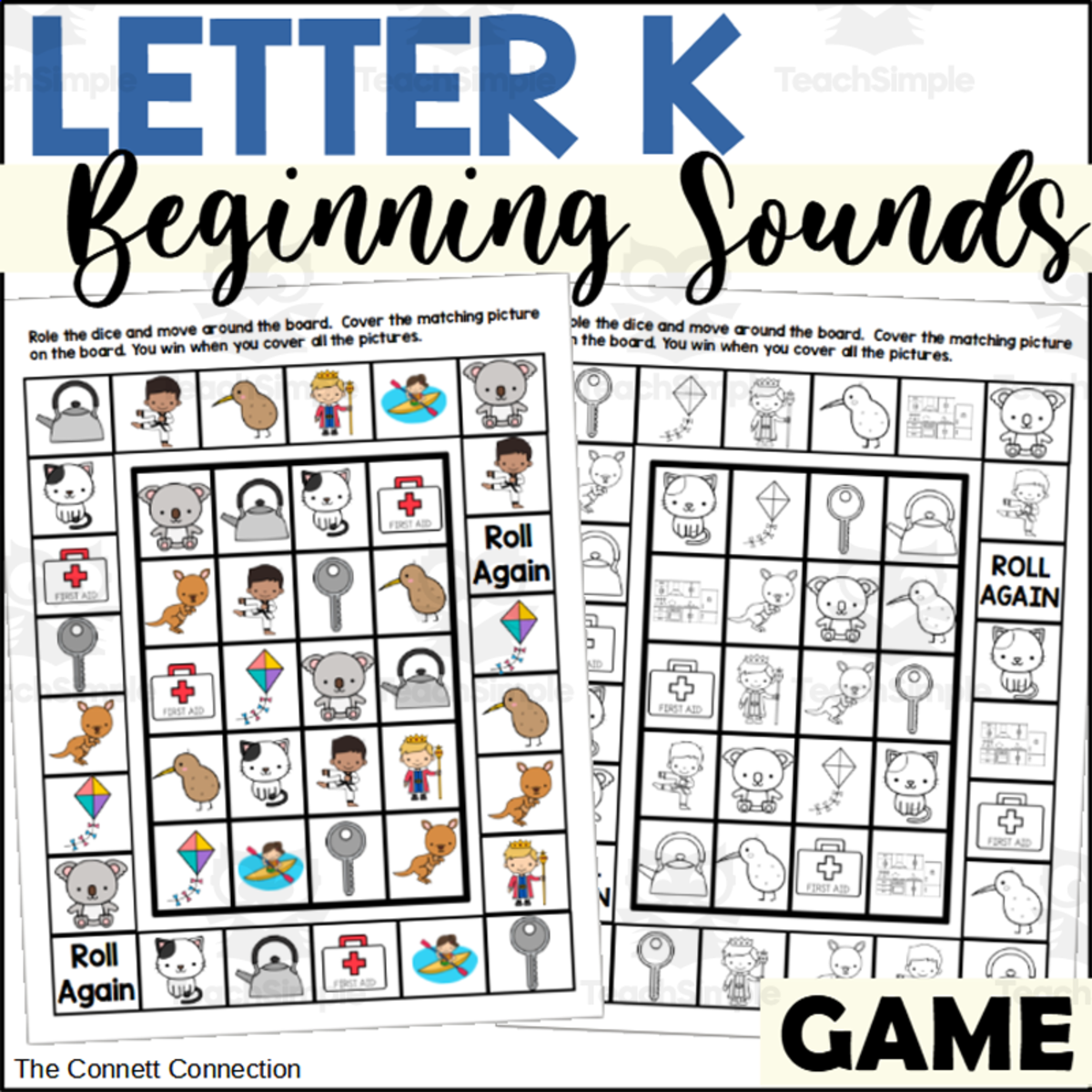 An educational teaching resource from The Connett Connection entitled Letter K Games downloadable at Teach Simple.