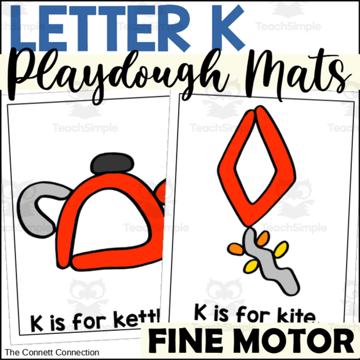 An educational teaching resource from The Connett Connection entitled Letter K Playdough Mats downloadable at Teach Simple.