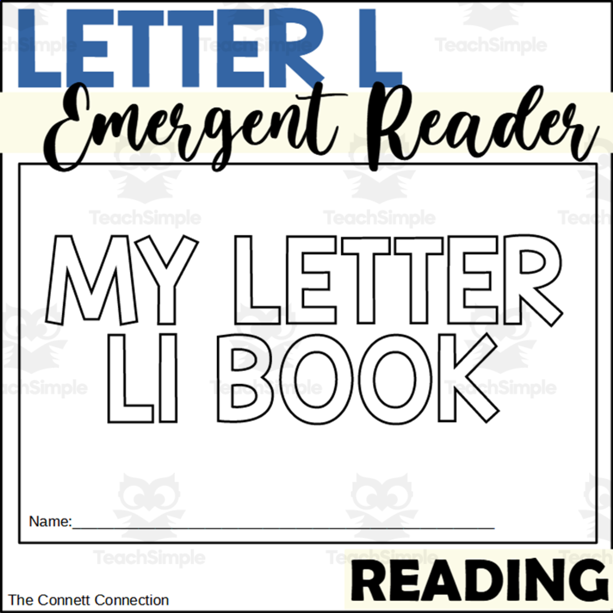 An educational teaching resource from The Connett Connection entitled Letter L Emergent Reader downloadable at Teach Simple.
