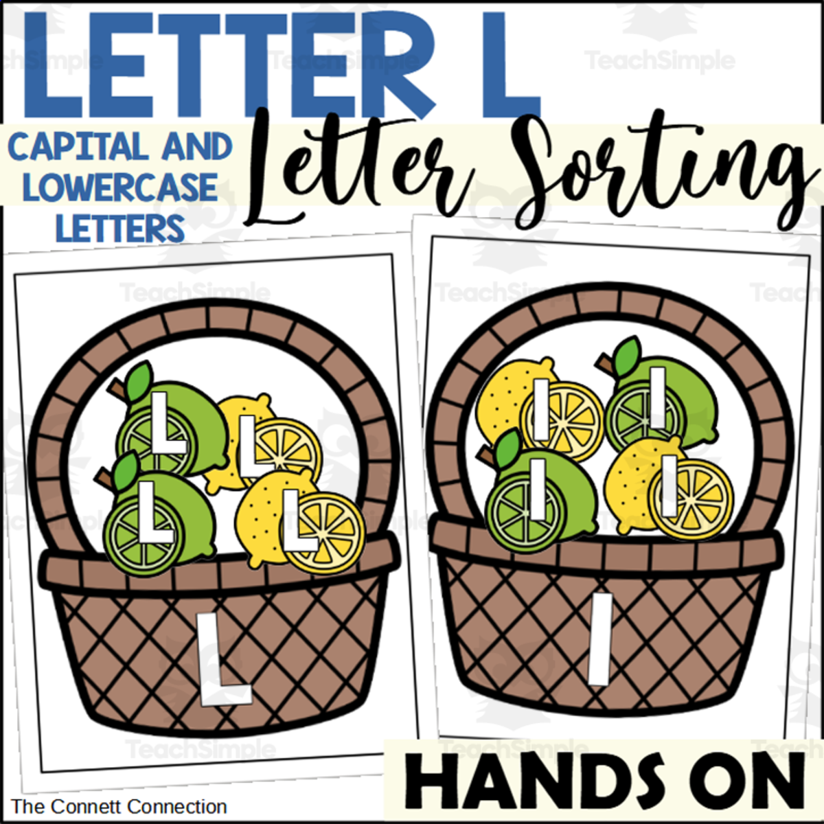 An educational teaching resource from The Connett Connection entitled Letter L Letter Sorting downloadable at Teach Simple.