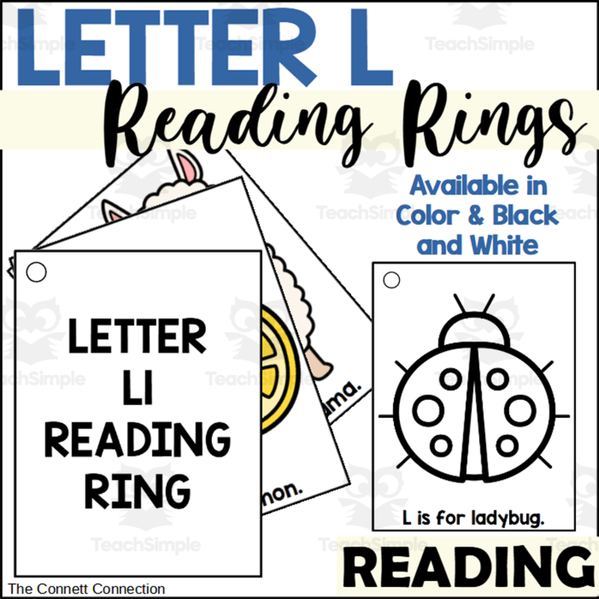 An educational teaching resource from The Connett Connection entitled Letter L Reading Rings downloadable at Teach Simple.