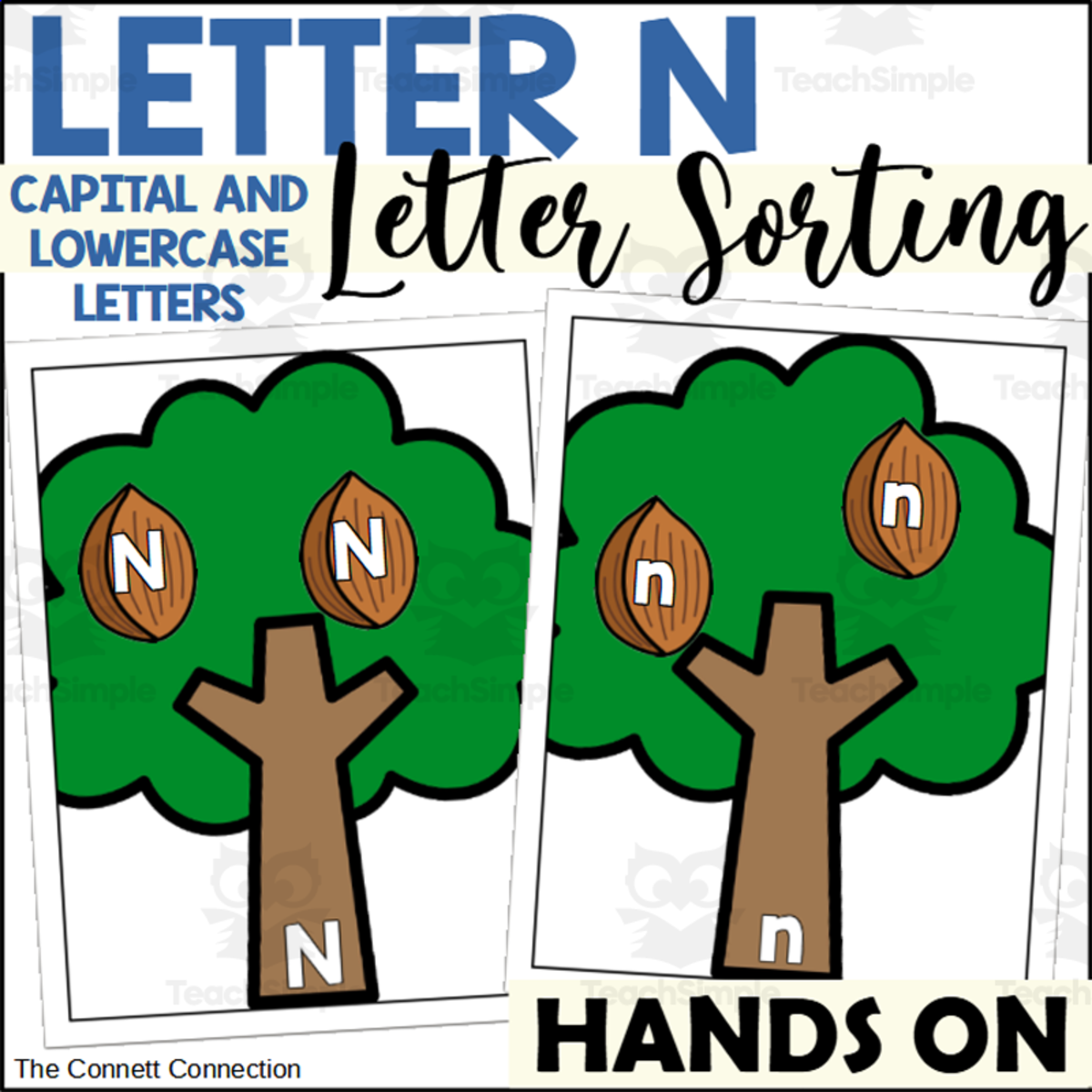 An educational teaching resource from The Connett Connection entitled Letter N Letter Sorting downloadable at Teach Simple.