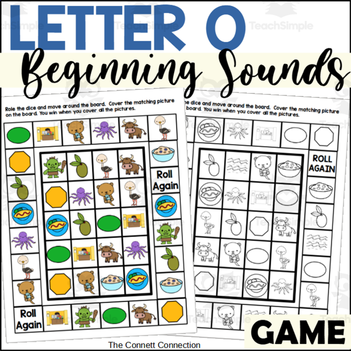 An educational teaching resource from The Connett Connection entitled Letter O Games downloadable at Teach Simple.