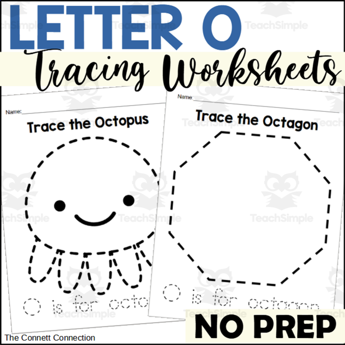 An educational teaching resource from The Connett Connection entitled Letter O Tracing Worksheets downloadable at Teach Simple.