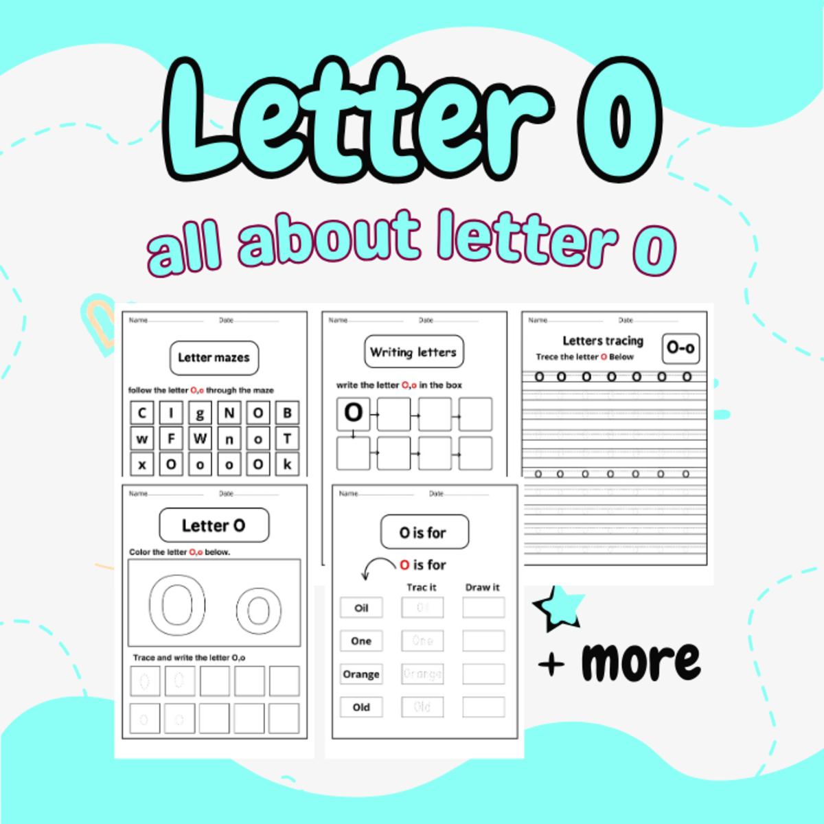 An educational teaching resource from successful teachers resource entitled letter o worksheets for kindergarten - handwriting letter o worksheets downloadable at Teach Simple.