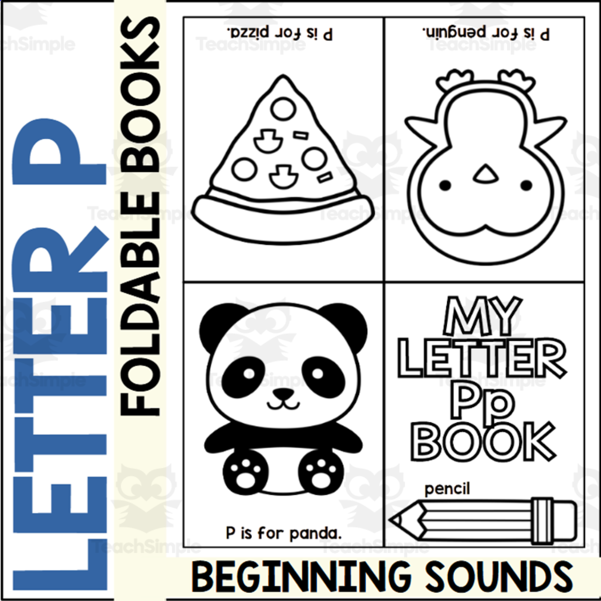An educational teaching resource from The Connett Connection entitled Letter P Mini Alphabet Book downloadable at Teach Simple.