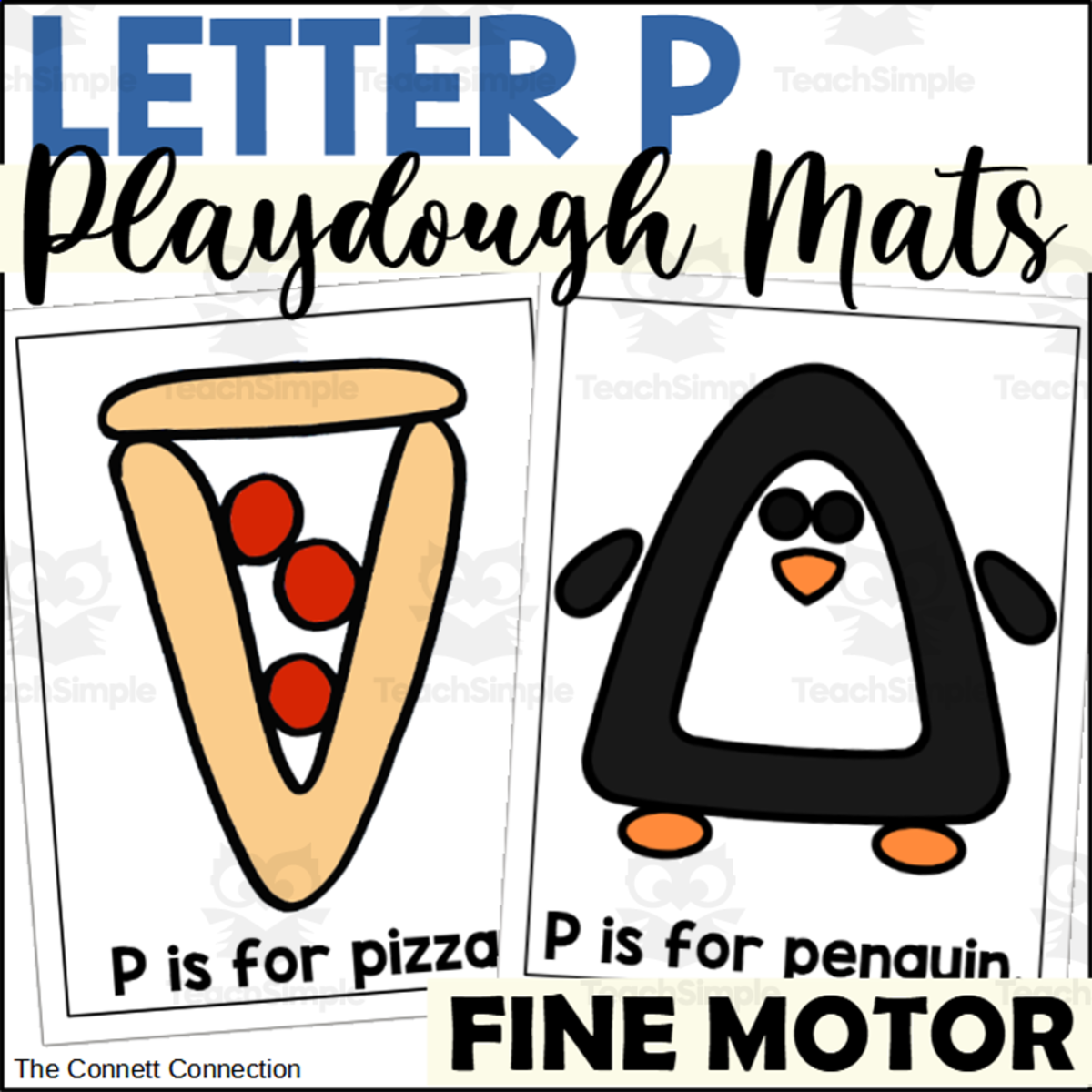 An educational teaching resource from The Connett Connection entitled Letter P Playdough Mats downloadable at Teach Simple.