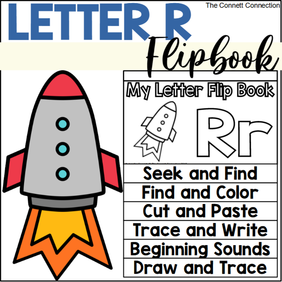 An educational teaching resource from The Connett Connection entitled Letter R Flip Book downloadable at Teach Simple.