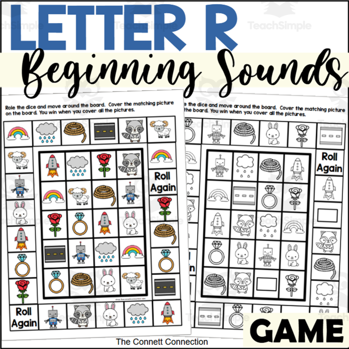 An educational teaching resource from The Connett Connection entitled Letter R Games downloadable at Teach Simple.