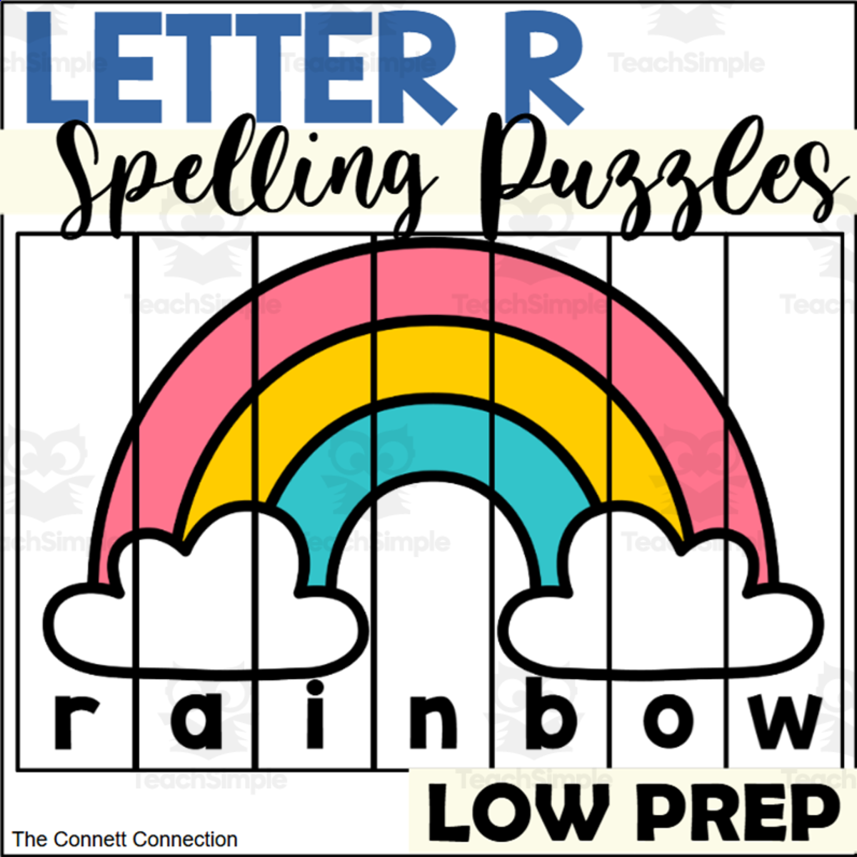 An educational teaching resource from The Connett Connection entitled Letter R Spelling Puzzles downloadable at Teach Simple.
