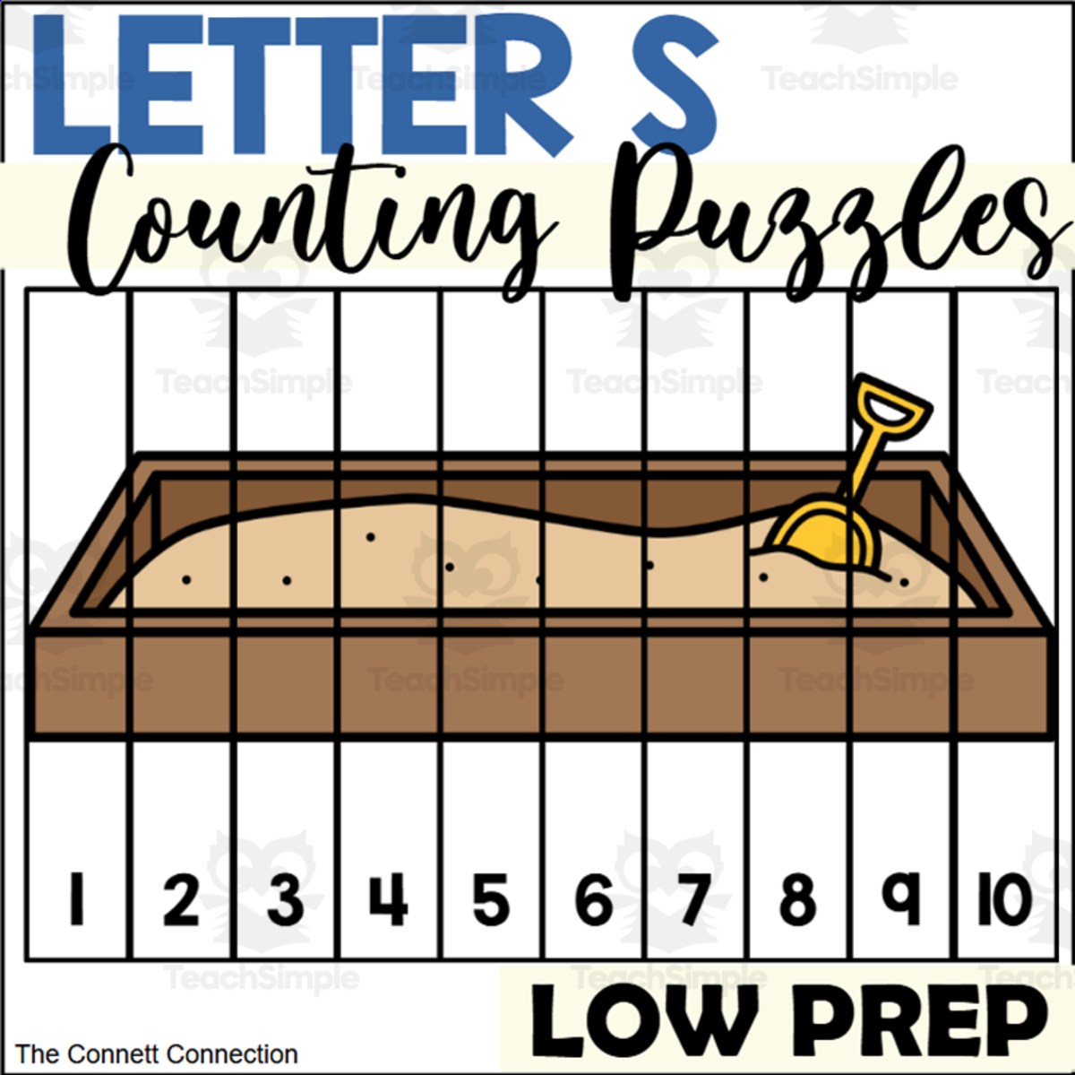 An educational teaching resource from The Connett Connection entitled Letter S Counting to 10 Puzzles downloadable at Teach Simple.