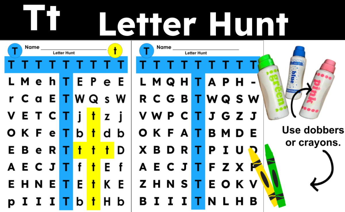 An educational teaching resource from CraftEdPrints entitled Letter T Activities downloadable at Teach Simple.