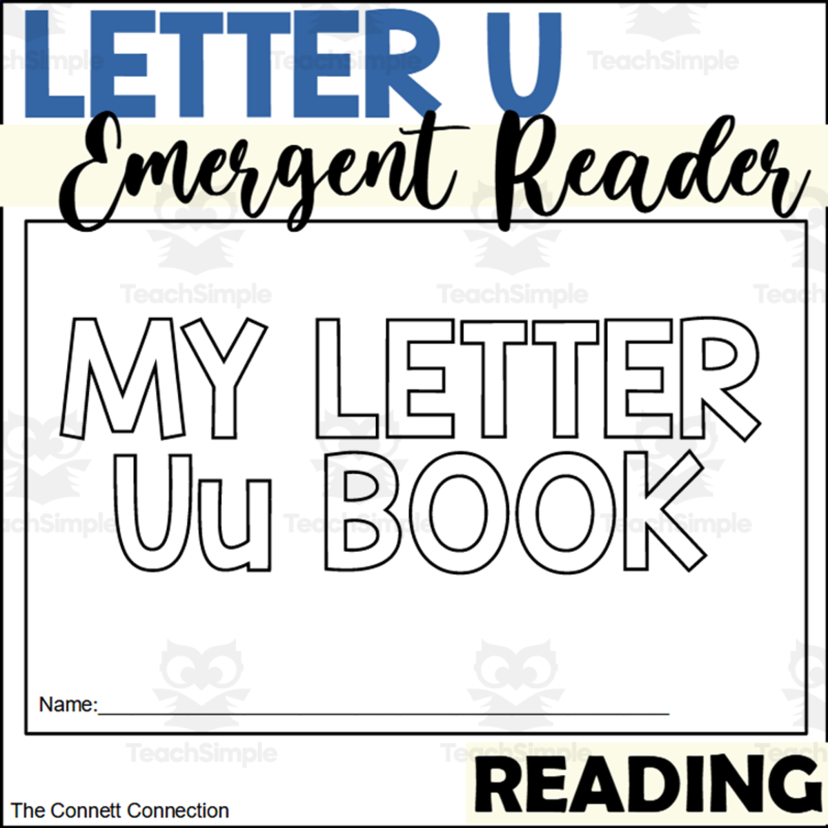 An educational teaching resource from The Connett Connection entitled Letter U Emergent Reader downloadable at Teach Simple.