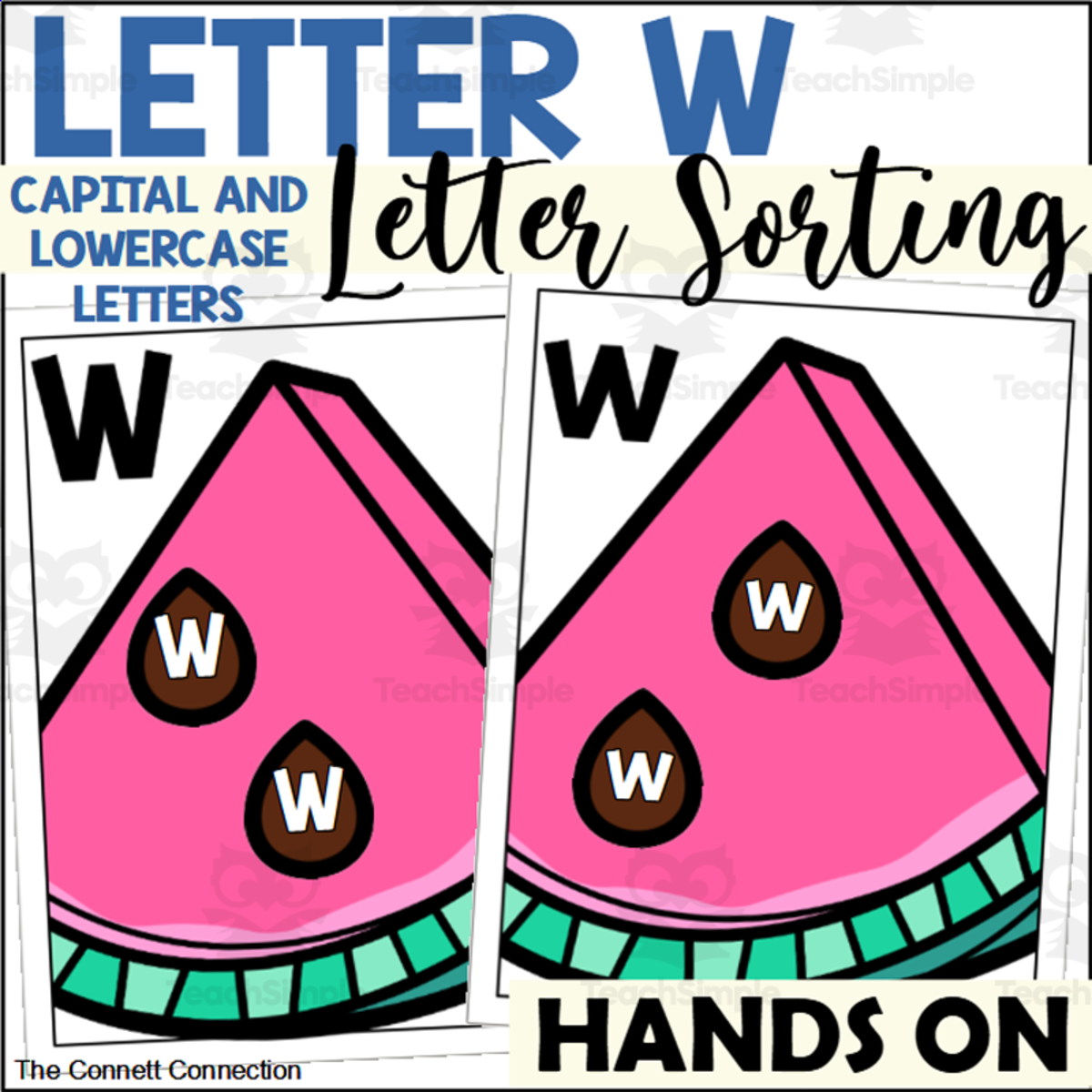 An educational teaching resource from The Connett Connection entitled Letter W Letter Sorting downloadable at Teach Simple.