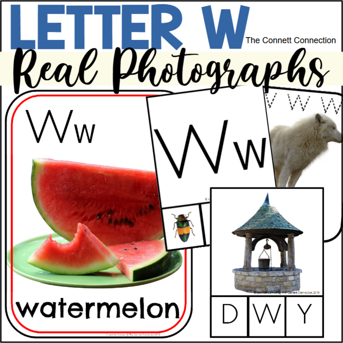 An educational teaching resource from The Connett Connection entitled Letter W Phonics and Writing Centers with Real Photographs downloadable at Teach Simple.