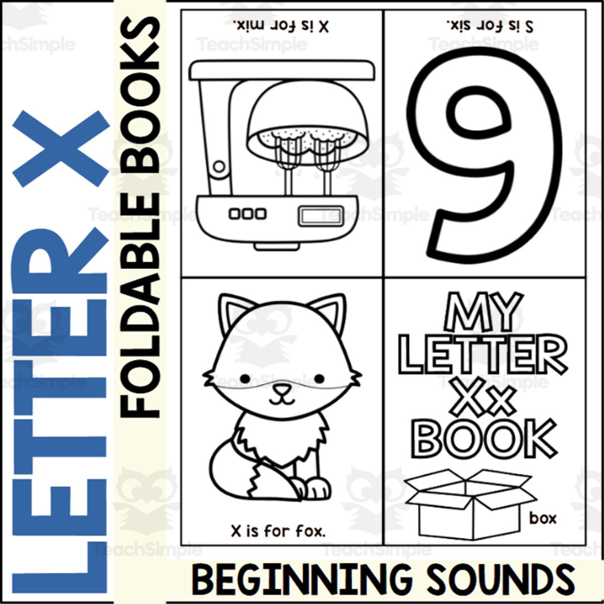 An educational teaching resource from The Connett Connection entitled Letter X Mini Alphabet Book downloadable at Teach Simple.