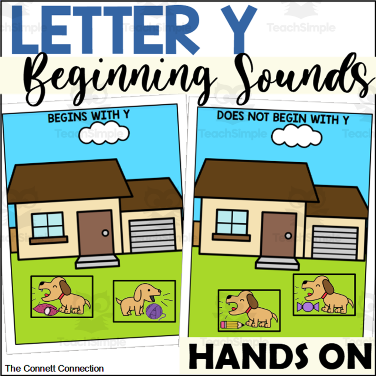 An educational teaching resource from The Connett Connection entitled Letter Y Beginning Sound Sort downloadable at Teach Simple.