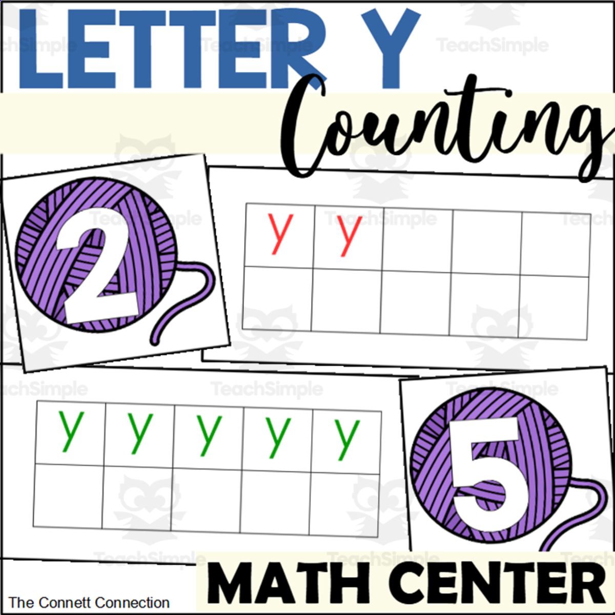 An educational teaching resource from The Connett Connection entitled Letter Y Counting to 10 Center downloadable at Teach Simple.