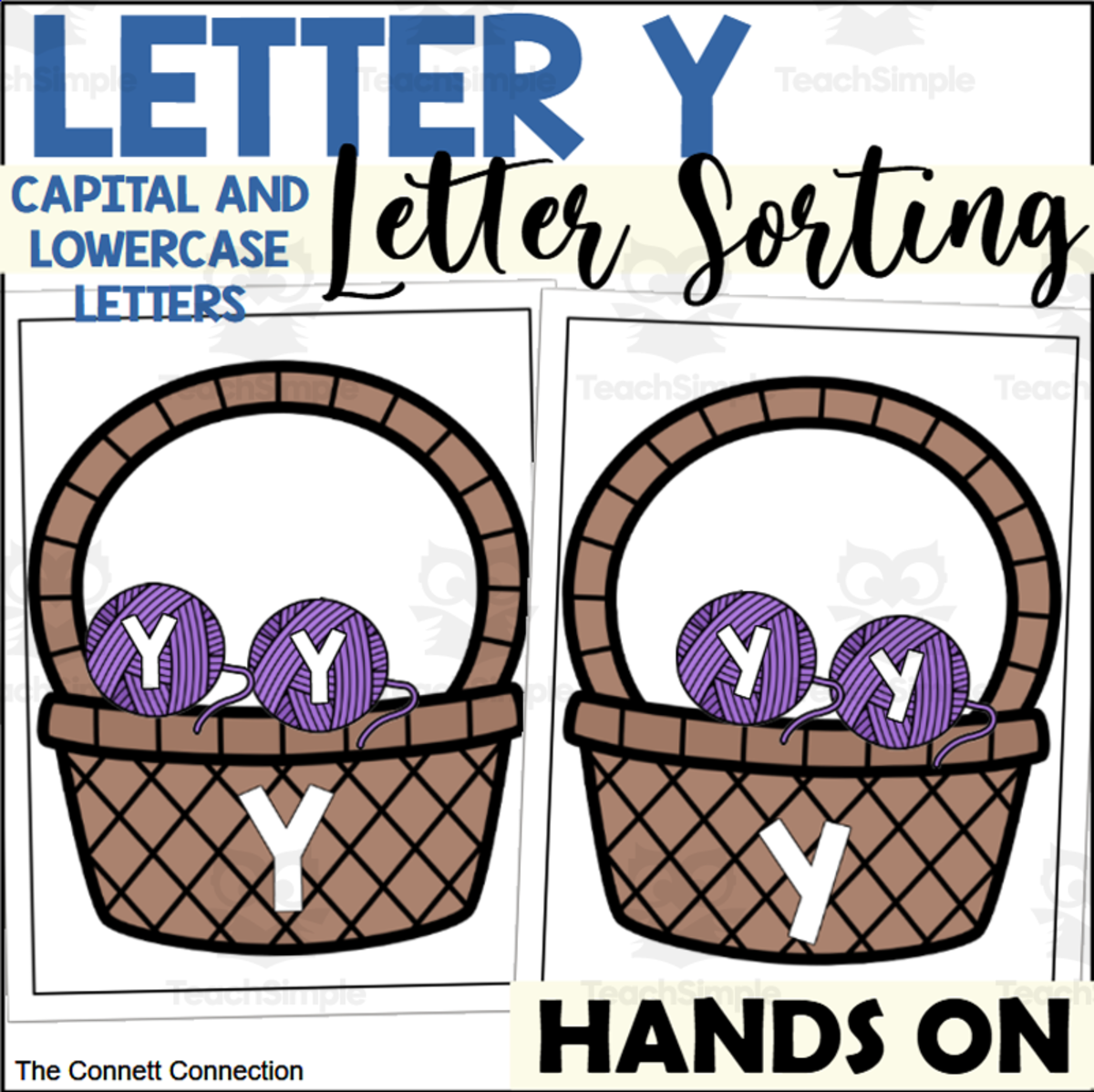 An educational teaching resource from The Connett Connection entitled Letter Y Letter Sorting downloadable at Teach Simple.