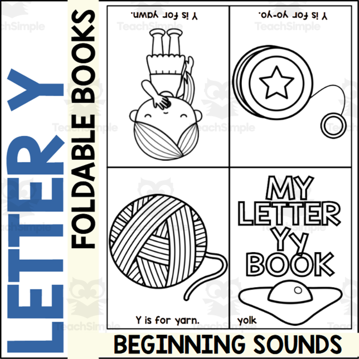 An educational teaching resource from The Connett Connection entitled Letter Y Mini Alphabet Book downloadable at Teach Simple.