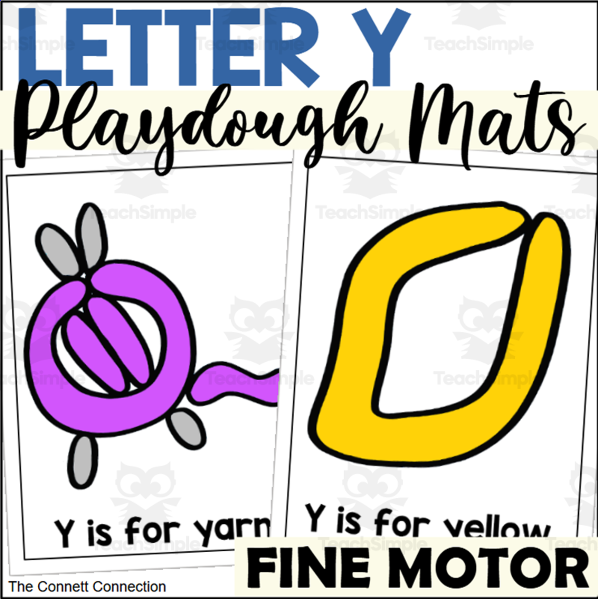 An educational teaching resource from The Connett Connection entitled Letter Y Playdough Mats downloadable at Teach Simple.