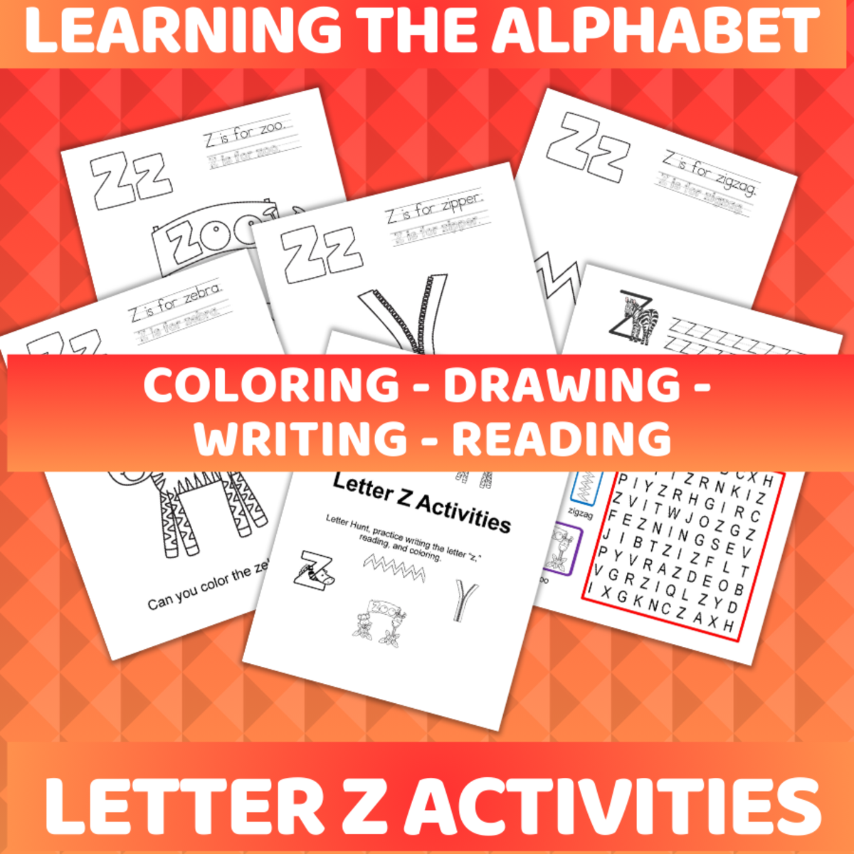 An educational teaching resource from Homeschooling Dietitian Mom entitled Letter Z Activities - Zebra, Zigzag, Zipper, and Zoo downloadable at Teach Simple.