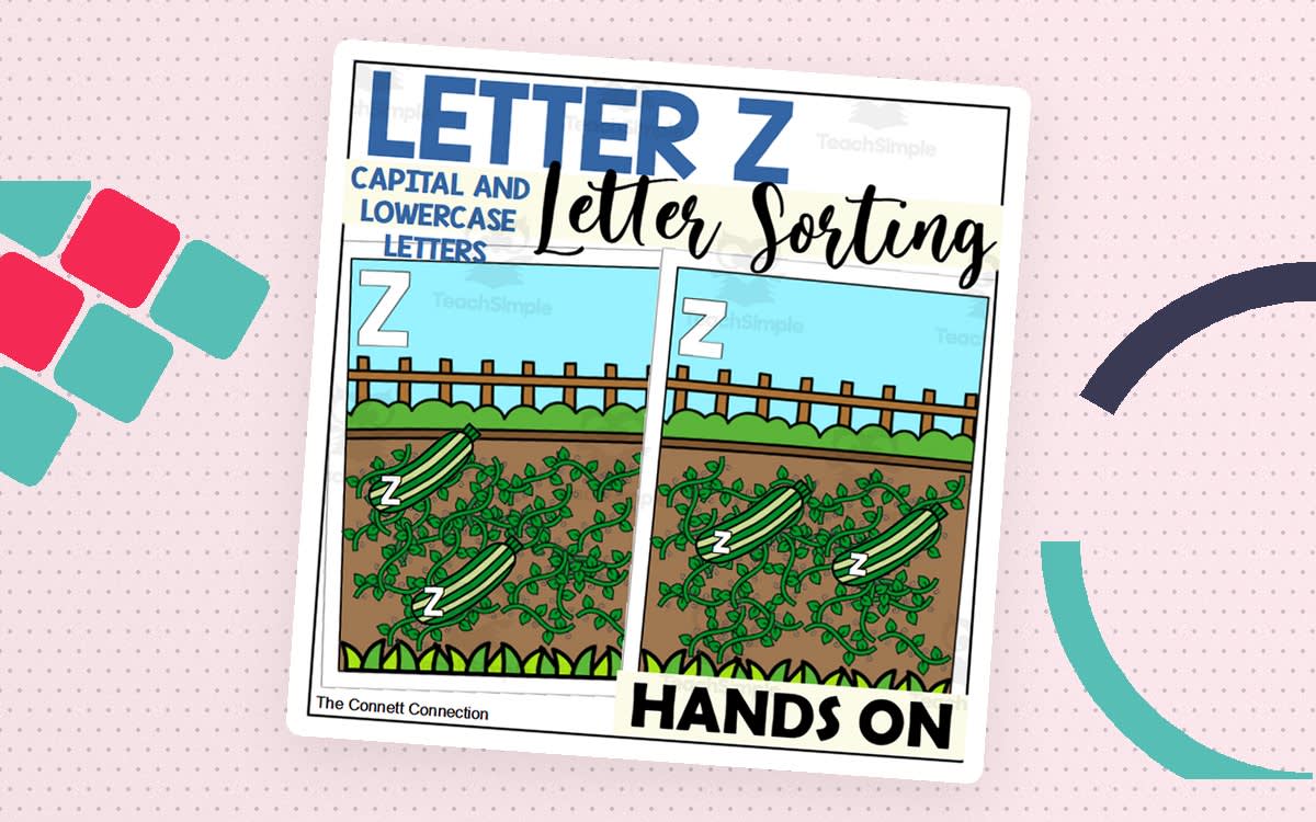 An educational teaching resource from The Connett Connection entitled Letter Z Letter Sorting downloadable at Teach Simple.