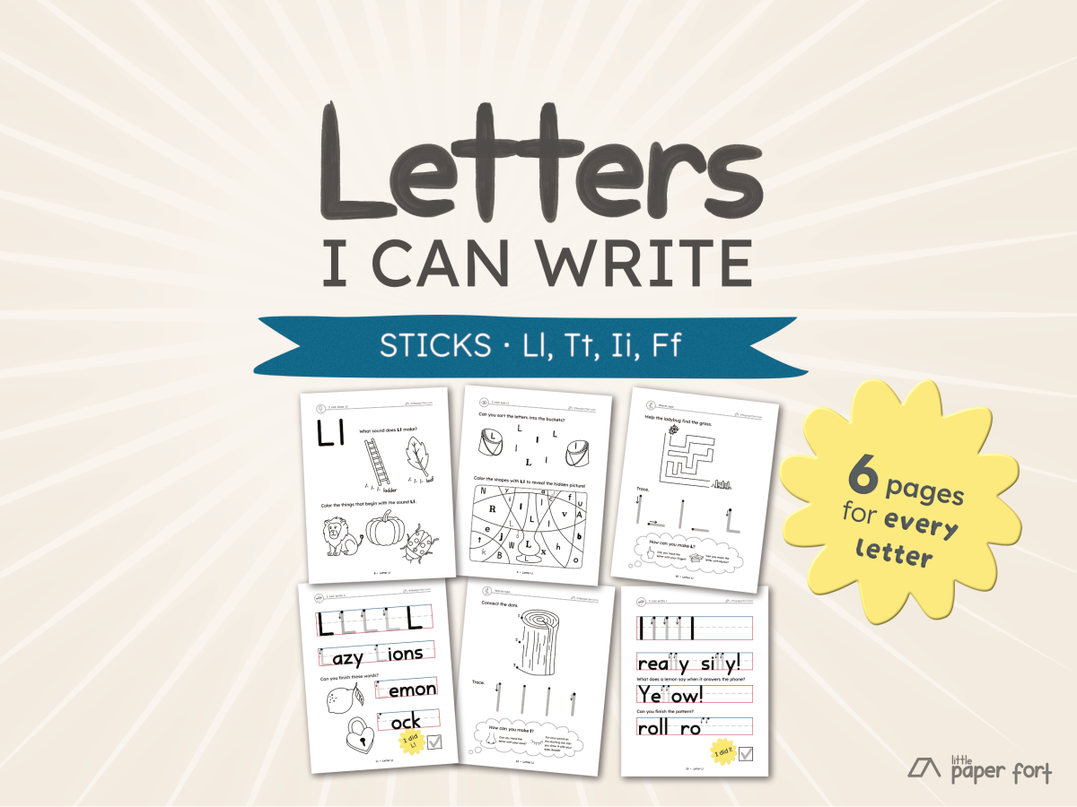 Letters I Can Write • Confidence-Building Alphabet Lessons • Sticks preview