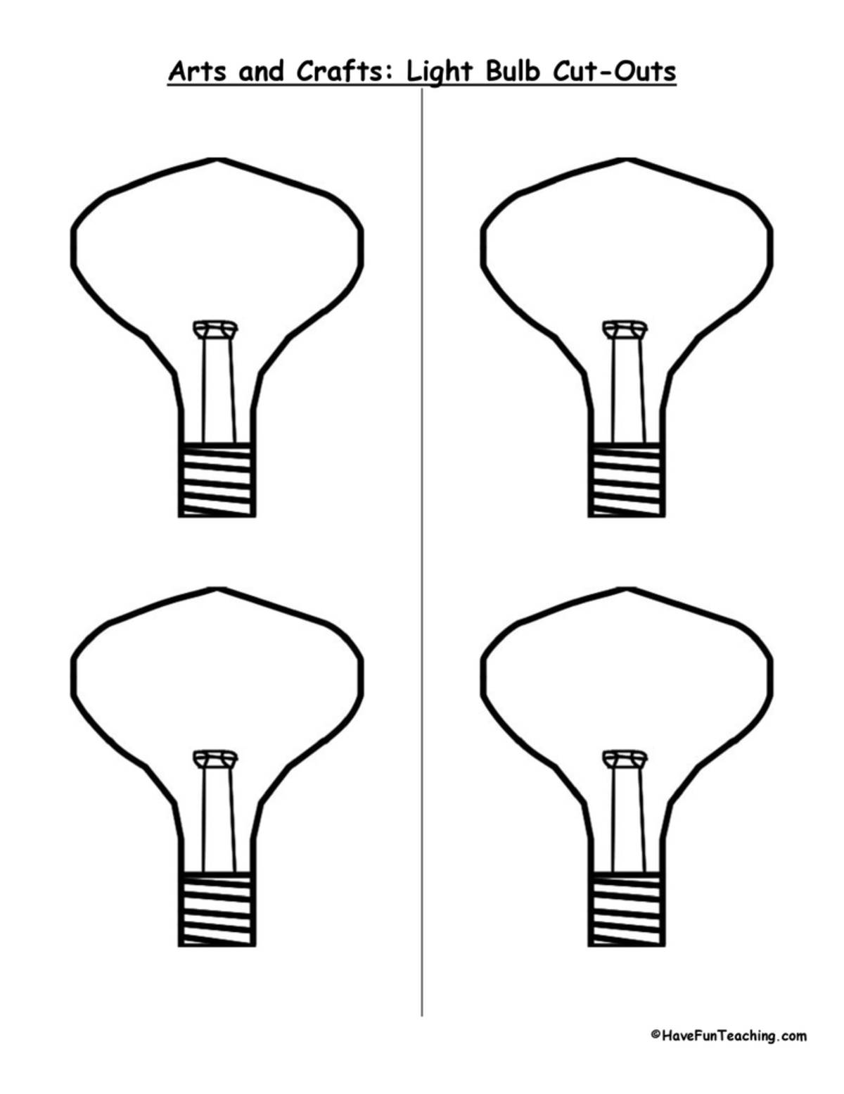 An educational teaching resource from Have Fun Teaching entitled Light Bulb Cut Outs downloadable at Teach Simple.