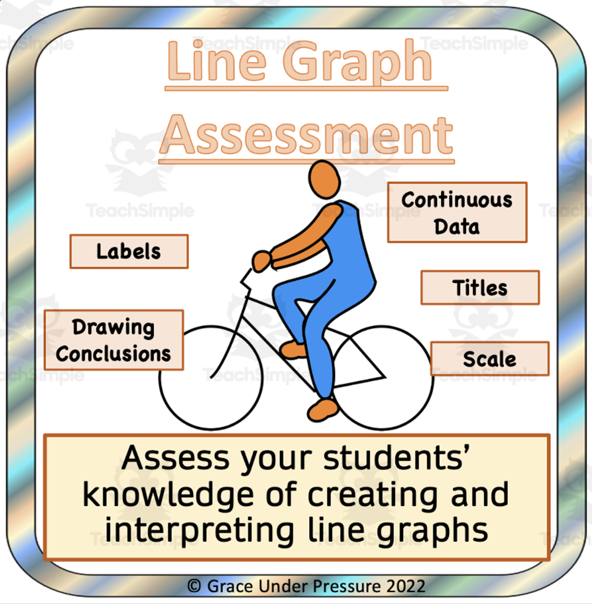 An educational teaching resource from Grace Under Pressure entitled Line Graph Assessment: Real-Life Math Problem for a Graphing Unit downloadable at Teach Simple.
