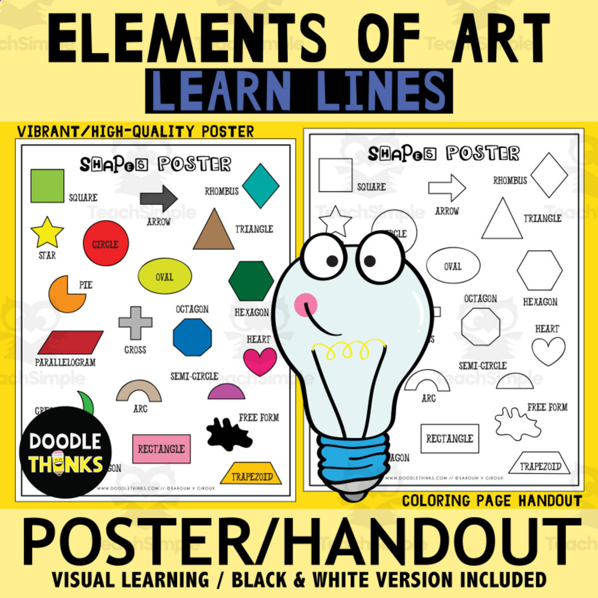 Elements of Art | Lines Poster and Handout | Visual Learning Aid preview