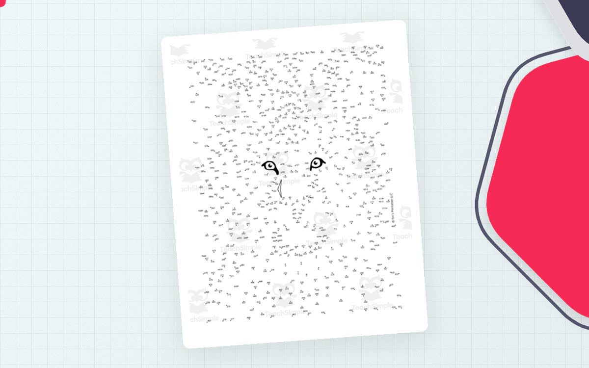 An educational teaching resource from Tim's Printables entitled Lion Connect the Dots PDF downloadable at Teach Simple.