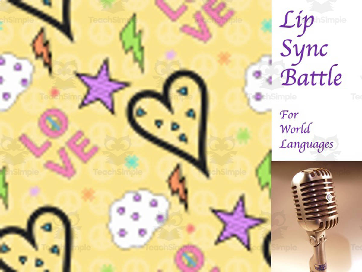 An educational teaching resource from Golden Promise entitled Lip Sync Battle Activity for World Languages downloadable at Teach Simple.
