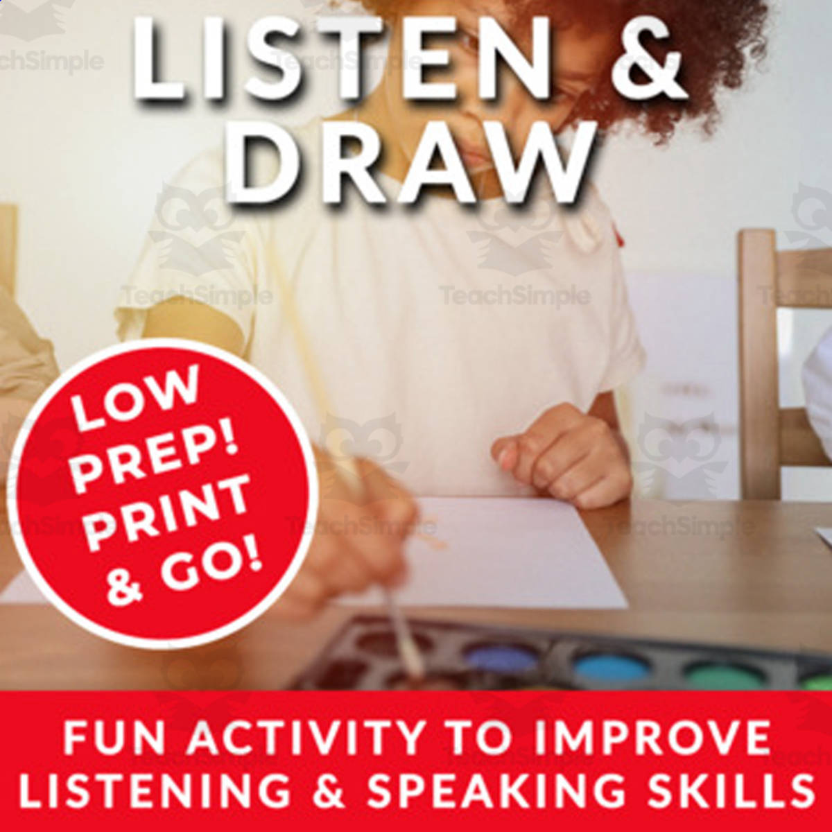 An educational teaching resource from The Laughing Linguist entitled Listening & Speaking Mastery: Engaging Drawing Activity for Advanced ESL Students downloadable at Teach Simple.
